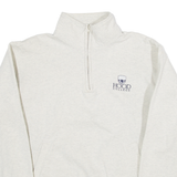 CHAMPION Hood College Mens Sweatshirt Grey 1/4 Zip 80s USA M