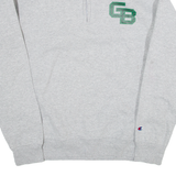 CHAMPION GB Mens Sweatshirt Grey 1/4 Zip M