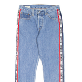 LEVI'S 501 BIG E Jeans Spell Out Womens Blue Regular Straight W26 L25