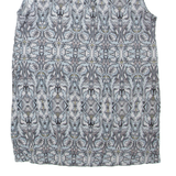 COMMA Womens Printed Top Grey Sleeveless Geometric UK 10