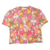 WILCRIS CREATIONS Womens Printed Blouse Pink Floral 2XL