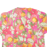 WILCRIS CREATIONS Womens Printed Blouse Pink Floral 2XL