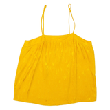 Womens Camisole Top Yellow Sleeveless L