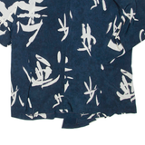 WEINBERG PARIS Womens Printed Blouse Blue V-Neck M