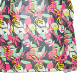 Womens Kimono Top Black Long Sleeve Floral M