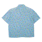 SOLANGE MONDOR Womens Printed Shirt Blue Collared Spotted L