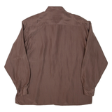 CV Womens Shirt Brown Collared Long Sleeve XL