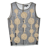 DAY Sheer Womens Top Black Sleeveless M