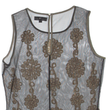 DAY Sheer Womens Top Black Sleeveless M