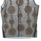 DAY Sheer Womens Top Black Sleeveless M