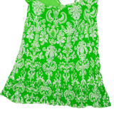ZARA Womens Printed Top Green V-Neck Sleeveless Paisley M