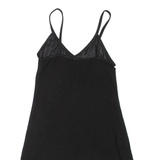Womens Camisole Vest Black V-Neck Sleeveless S