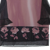 Womens Printed Top Pink 3/4 Sleeve Floral XL