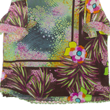 Womens Printed Top Green Crazy Pattern L