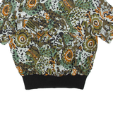 NOTATIONS Womens Printed Top Green Crazy Pattern M
