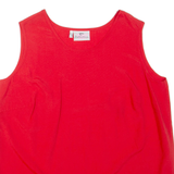 VALENTINE Womens Vest Red Sleeveless UK 18