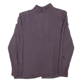 Womens Blouse Purple High Neck Long Sleeve L