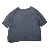 Womens Printed Top Blue V-Neck Spotted 3XL