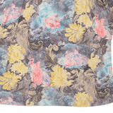 Womens Printed Top Grey Floral 2XL