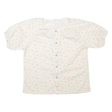 Womens Printed Top Beige Floral L
