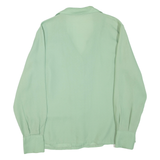 KELLER ERNESTINE Womens Blouse Green Collared Long Sleeve L