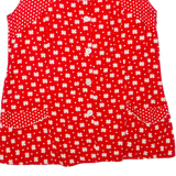 Womens Printed Top Red Sleeveless Spotted L