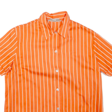 Womens Printed Shirt Orange Collared Striped S