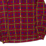 PIER BE Womens Printed Shirt Red Collared Long Sleeve Check UK 14
