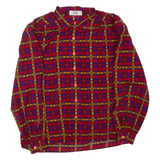 PIER BE Womens Printed Shirt Red Collared Long Sleeve Check UK 14