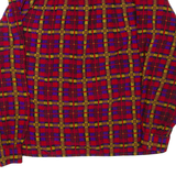 PIER BE Womens Printed Shirt Red Collared Long Sleeve Check UK 14