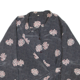 Womens Printed Blouse Grey Collared Long Sleeve Spotted XL