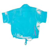 Womens Printed Blouse Blue V-Neck L