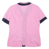CAROLINA PEDRONI Womens Blouse Pink V-Neck M