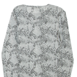 PRO MOD Sheer Womens Printed Top Grey Long Sleeve Animal Print S