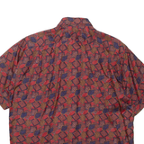 Womens Printed Shirt Red Collared L