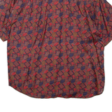 Womens Printed Shirt Red Collared L