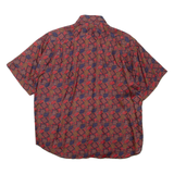 Womens Printed Shirt Red Collared L