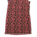 Heart Print Womens Camisole Vest Pink Sleeveless XS