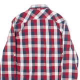 LEVI'S Slim Fit Mens Shirt Red Gingham Long Sleeve S