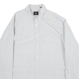 LEVI'S Mens Shirt Grey Striped Long Sleeve M