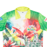 IDEAS Mens Shirt Green Crazy Pattern XL
