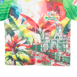 IDEAS Mens Shirt Green Crazy Pattern XL