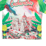 IDEAS Mens Shirt Green Crazy Pattern XL