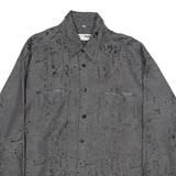 CLASSIC STYLE Mens Shirt Grey Long Sleeve 2XL