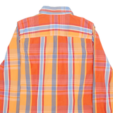 TOMMY HILFIGER Stretch Womens Shirt Orange Check Long Sleeve M