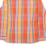 TOMMY HILFIGER Stretch Womens Shirt Orange Check Long Sleeve M