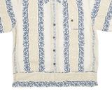 Mens Shirt Cream Floral 2XL