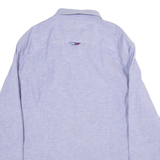 TOMMY JEANS Slim Fit Mens Plain Shirt Purple Long Sleeve 2XL