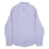 TOMMY JEANS Slim Fit Mens Plain Shirt Purple Long Sleeve 2XL