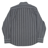 BEN SHERMAN Mens Shirt Grey Striped Long Sleeve XL